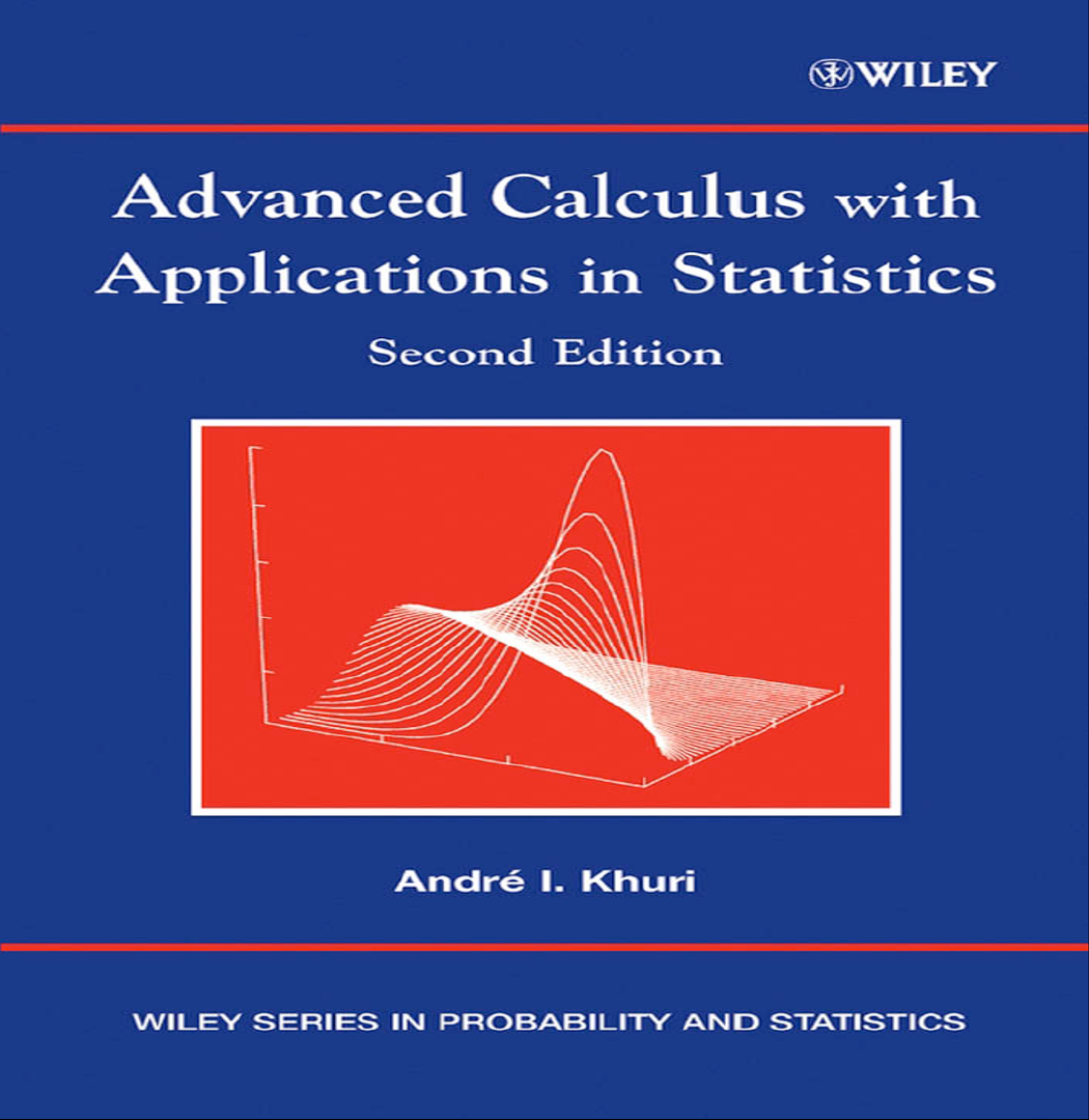 Advanced Calculus With Applications In Statistics 2ed Khuri Ai