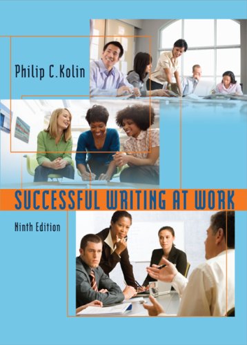 Successful Writing At Work Kolin P