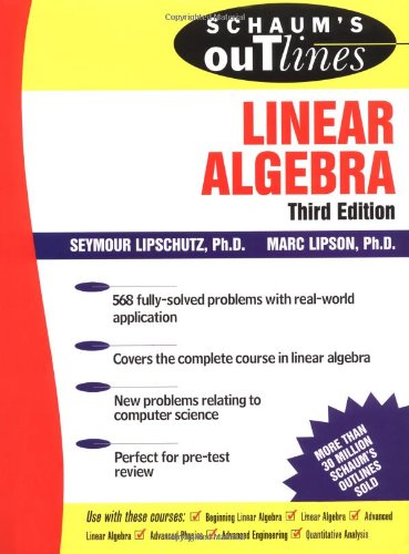 Schaums Outline Of Theory And Problems Of Linear Algebra 3ed Lipschutz S