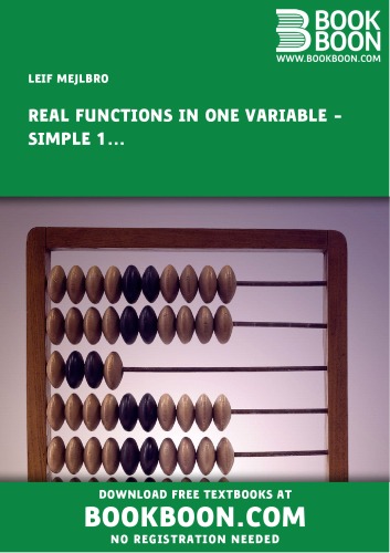 Real Functions In One Variable Simple Des 1 Mejlbro L