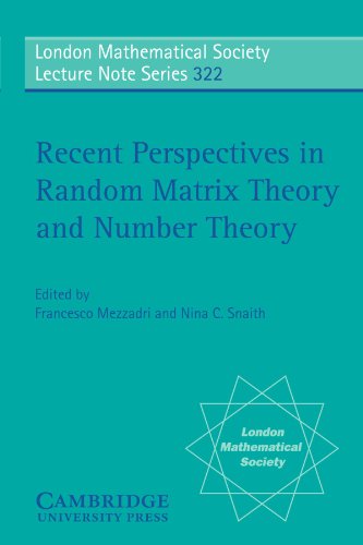 Recent Perspectives In Random Matrix Theory And Number Theory Mezzadri F