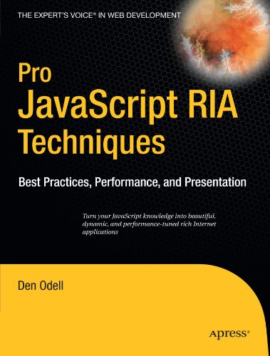 Pro Javascript Ria Techniques Best Practices Performance And Presentation 1st Edition Dennis Odell