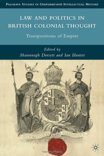 Law And Politics In British Colonial Thought Transpositions Of Empire Palgrave Studies In Cultural And Intellectual History Shaunnagh Dorsett