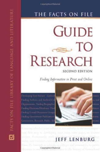 The Facts On File Guide To Research 2nd Edition Facts On File Library Of Language And Literature 2 Reprint Jeff Lenburg