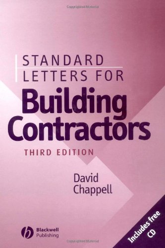 Standard Letters For Building Contractors 3rd Edition David Chappell