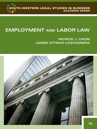 Employment And Labor Law 7th Edition Patrick Jpatrick J Cihon Cihon