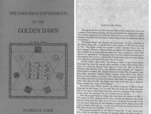 The Enochian Experiments Of The Golden Dawn Enochian Alphabet Clairvoyantly Examined Golden Dawn Studies No 7 2ndrevised Florence Farr