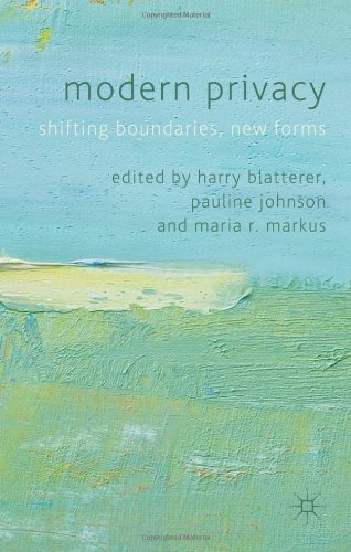 Modern Privacy Shifting Boundaries New Forms Harry Blatterer