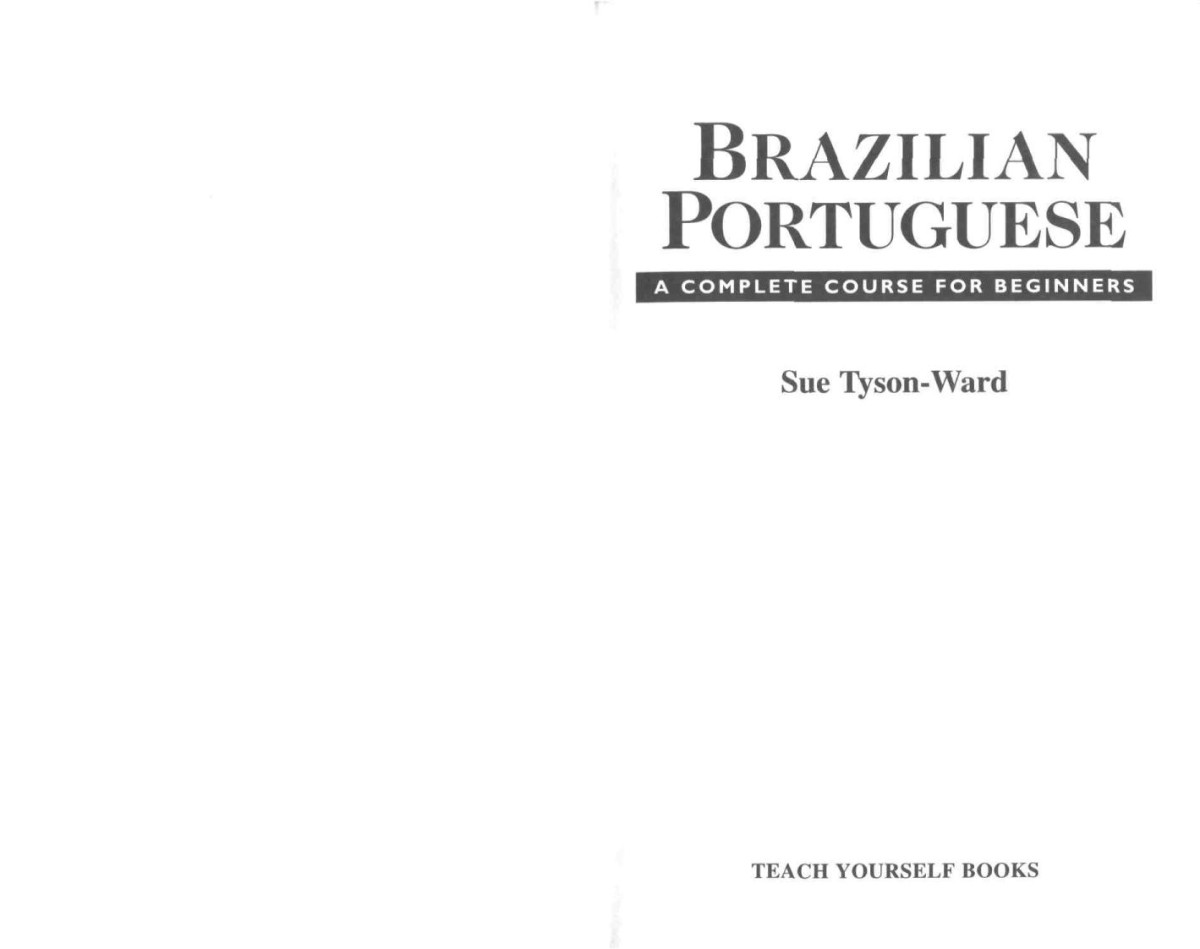 Teach Yourself Brazilian Portuguese Complete Course 2nd Edition Tysonward Sue