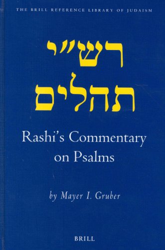 Rashis Commentary On Psalms Brill Reference Library Of Judaism 18 1st Edition Mayer I Gruber