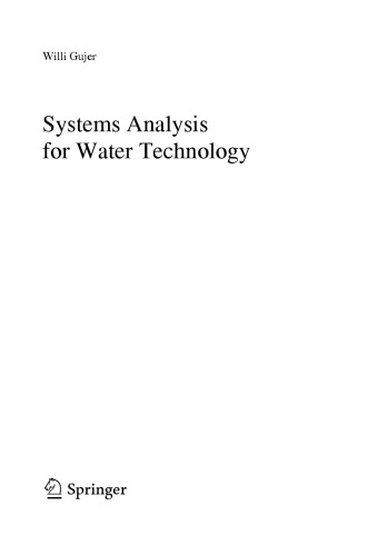 Systems Analysis For Water Technology Willi Gujer