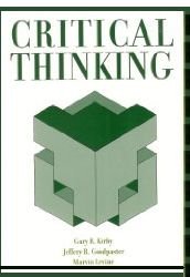 Critical Thinking Uop Custom Gary R Kirby Jeffery R Goodpaster