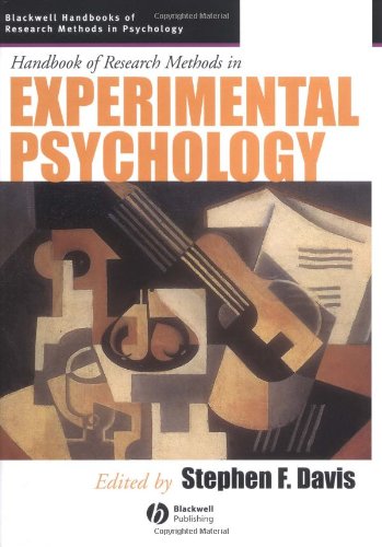 Handbook Of Research Methods In Experimental Psychology Stephen F Davis