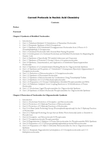 Current Protocols In Nucleic Acid Chemistry Martin Egli Piet Herdewijn