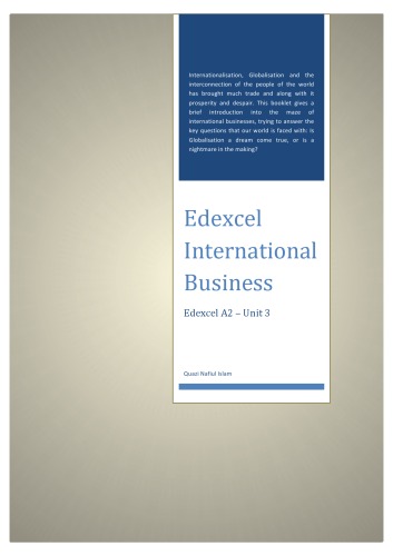 Edexcel International Business Quazi Nafiul Islam