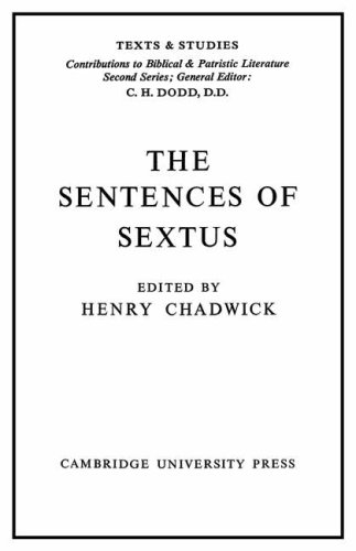 The Sentences Of Sextus Henry Chadwick