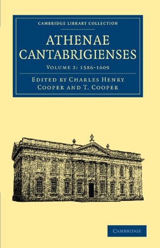 Athenae Cantabrigienses 1st Edition Charles Henry Cooper T Cooper