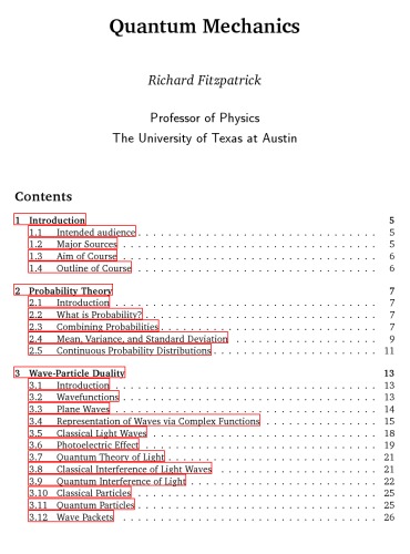 Quantum Mechanics Richard Fitzpatrick