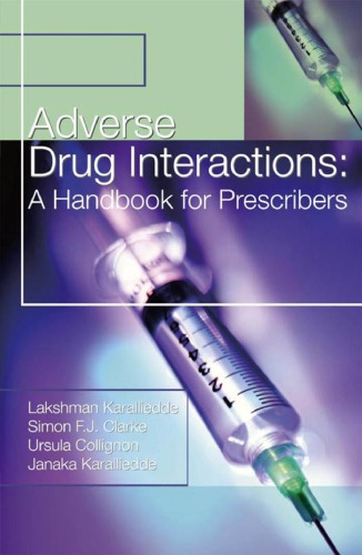 Adverse Drug Interactions A Handbook For Prescribers George Stouffer