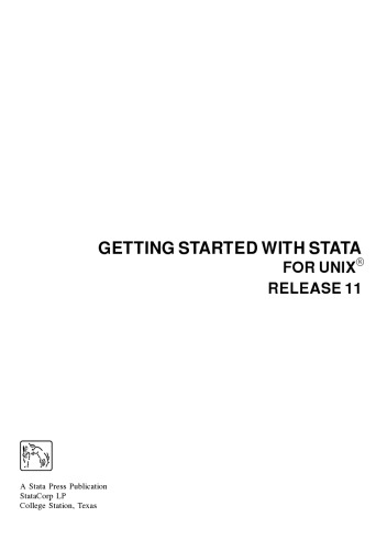 Getting Started With Stata For Unix Stata