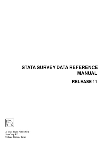Stata Survey Data Reference Manual Release 11 Statacorp