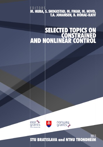 Selected Topics On Constrained And Nonlinear Control Textbook M Huba