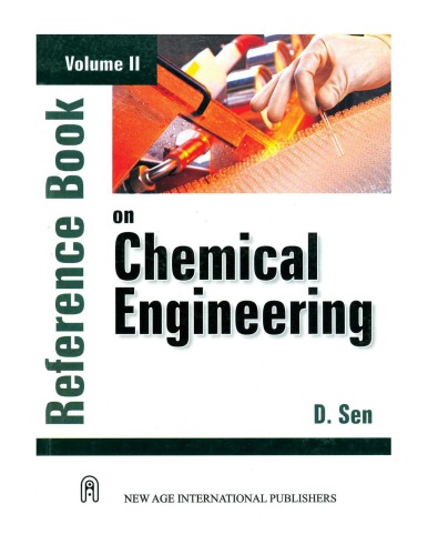 Reference Book On Chemical Engineering V Ii D Sen