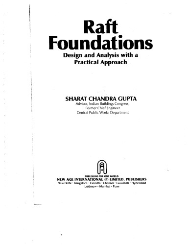 Raft Foundations Design And Analysis With A Practical Approach Sharat Chandra Gupta