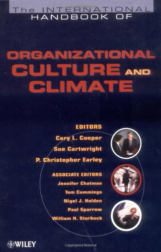 The International Handbook Of Organizational Culture And Climate 1st Edition Professor Cary L Cooper