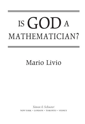 Is God A Mathematician Mario Livio