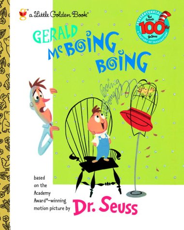 Gerald Mcboing Boing Little Golden Book Dr Seuss