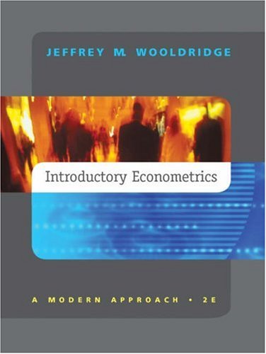 Introductory Econometrics A Modern Approach 2nd Edition Jeffrey Wooldridge