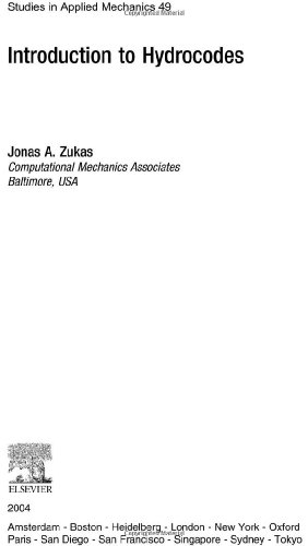 Introduction To Hydrocodes 1st Edition Jonas A Zukas Eds