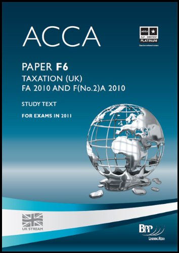 Acca F6 Taxation Fa 2010 Study Text Bpp Learning Media