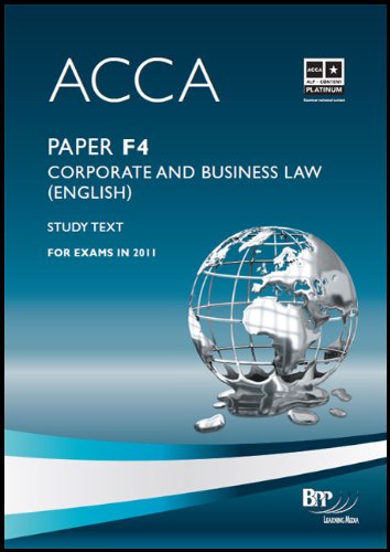 Acca F4 Corporate And Business Law English Study Text Bpp Learning Media