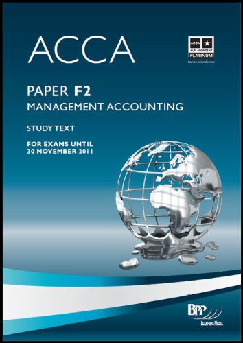 Acca F2 Management Accounting Study Text Bpp Learning Media