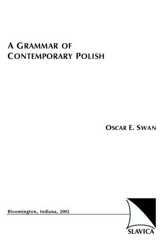 A Grammar Of Contemporary Polish Oscar E Swan