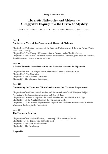 Hermetic Philosophy Alchemy Kegan Paul Library Of Arcana Atwood