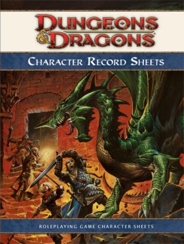 Character Record Sheets Dungeons Dragons 4th Edition Wizards Rpg Team