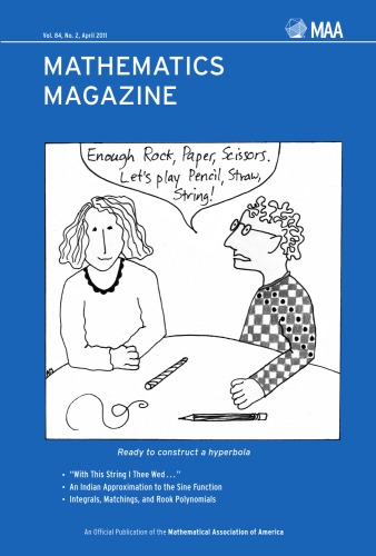 Mathematics Magazine 84 2 Walter Stromquist Editor In Chief