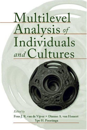 Multilevel Analysis Of Individuals And Cultures 1st Edition Fons Jr Van De Vijver