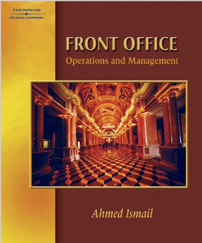 Front Office Operations Management 1st Edition Ahmed Ahmed Ismail Ismail