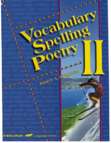 Vocabulary Spelling Poetry 2 Teachers Key James A Chapman