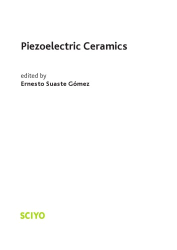 Piezoelectric Ceramics Ernesto Suaste Gmez Editor