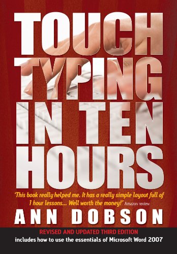 Touch Typing In Ten Hours 3rd Revised Edition Ann Dobson