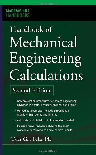 Handbook Of Mechanical Engineering Calculations 2nd Edition Tyler Gregory Hicks
