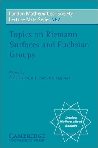 Topics On Riemann Surfaces And Fuchsian Groups E Bujalance A F Costa And E Martnez