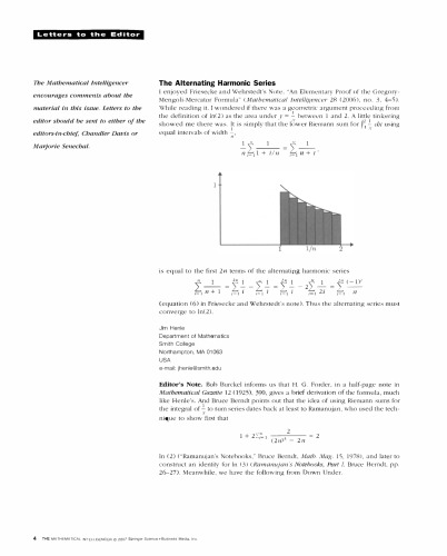 Journal The Mathematical Intelligencer Vol 29 No 2