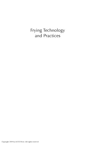 Frying Technology And Practices 1st Edition Monoj K Gupta Kathleen Warner
