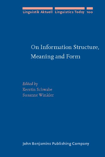 On Information Structure Meaning And Form Kerstin Schwabe Susanne Winkler